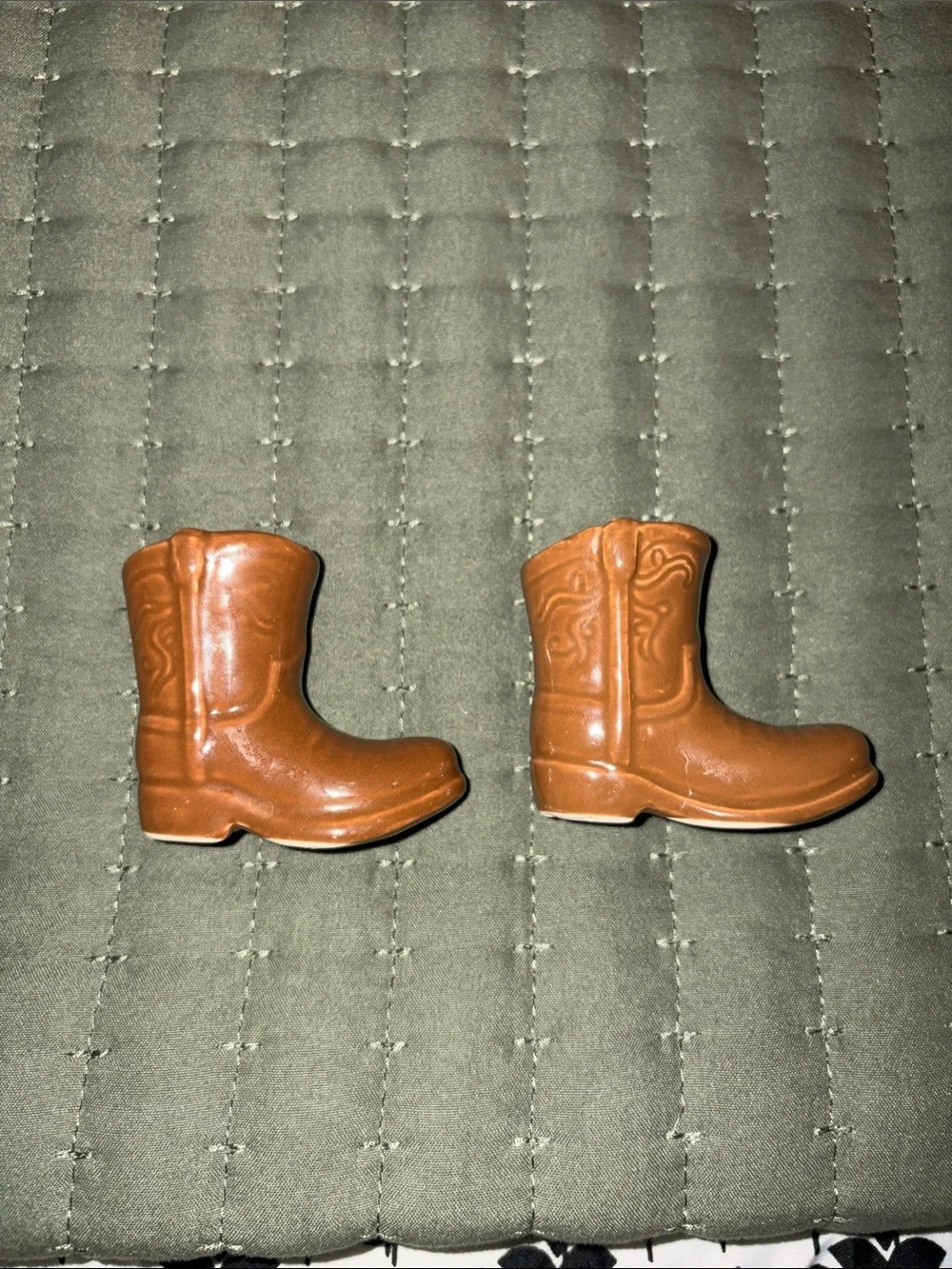 Brown Cowboy Boot Salt and Pepper Shakers